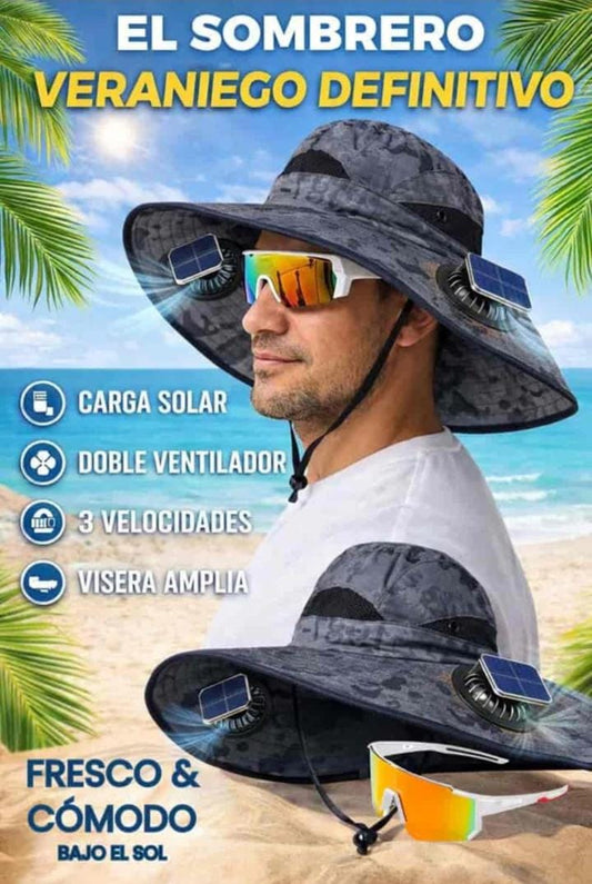 sombrero con panel solas